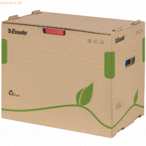10 x Esselte Archiv-Container ECO für Ordner Karton naturbraun