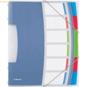 10 x Esselte Ordnungsmappe Vivida A4 6 Fächer mehrfarbig