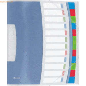 10 x Esselte Ordnungsmappe Vivida A4 12 Fächer mehrfarbig