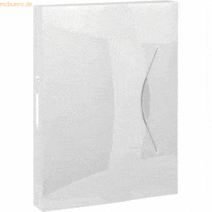 5 x Esselte Ablagebox Vivida A4 PP bis 350 Blatt tranluzent weiß