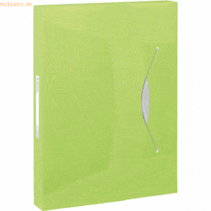 5 x Esselte Ablagebox Vivida A4 PP bis 350 Blatt tranluzent grün