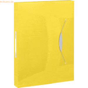 5 x Esselte Ablagebox Vivida A4 PP bis 350 Blatt tranluzent gelb