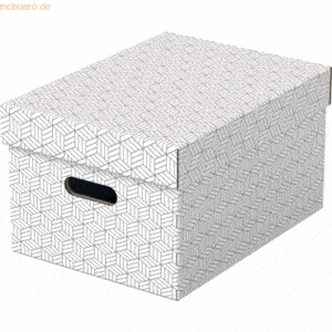 Esselte Aufbewahrungsbox Home Medium mit Deckel Wellpappe VE=3 Stück w
