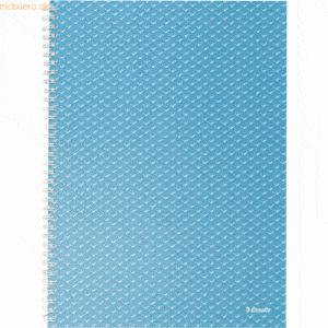 4 x Esselte Collegeblock Colour'Breeze A4 liniert 80 Blatt blau