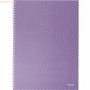 4 x Esselte Collegeblock Colour'Breeze A4 liniert 80 Blatt lavendel