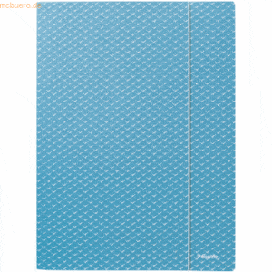 4 x Esselte Eckspannermappe Colour'Breeze A4 Karton blau