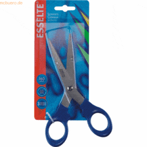 10 x Esselte Papierschere 16cm blauer Griff