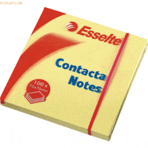 12 x Esselte Haftnotizen Contacta-Notes 75x75mm gelb 100 Blatt