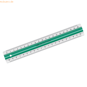 10 x Linex Lineal Super 20 cm mit Anti-Rutsch-Funktion grün