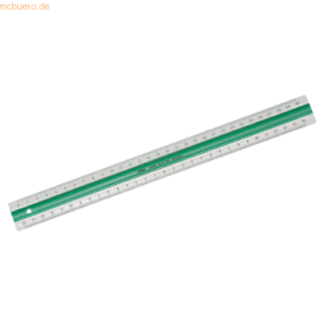 10 x Linex Lineal Super 30 cm mit Anti-Rutsch-Funktion grün