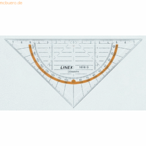 Linex Geometriedreieck 16cm transparent