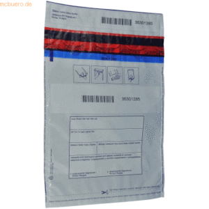 Litfax Standard-Safebag 50mµ 195x265 + 30mm Bon VE=100 Stück