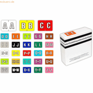 Litfax Color Buchstaben-Signale A (Farbsystem Leitz/Elba) weiß VE=250