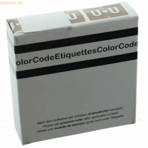 Litfax Color Buchstaben-Signale U (Farbsystem Leitz/Elba) braun VE=250
