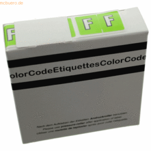 Litfax Color Buchstaben-Signale F (Farbsystem Leitz/Elba) hellgrün VE=
