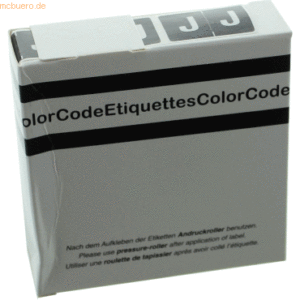 Litfax Color Buchstaben-Signale J (Farbsystem Leitz/Elba) schwarz VE=2