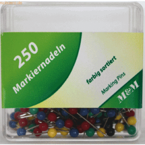 20 x M+M Markiernadeln farbig sortiert VE=250 Stück