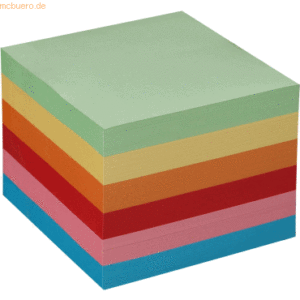 24 x M+M Zettelkasten-Ersatzeinlage 9x9cm ca. 700 Blatt farbig
