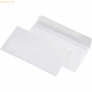 Mailmedia Briefumschläge DINlang haftklebend weiß VE=100 Stück FSC