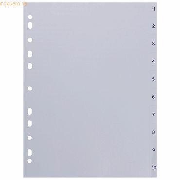 k.A. Register A4 PP 1-10 grau