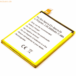 k.A. Akku für Sony 1288-9125 Li-Pol Volt 38 mAh gelb