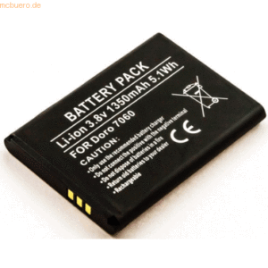 k.A. Akku für Doro DFC-0180 Li-Ion Volt 38 mAh Schwarz