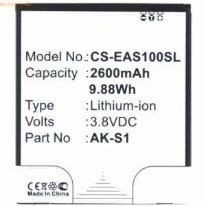 k.A. Akku für Emporia AK-S1 Li-Ion 3