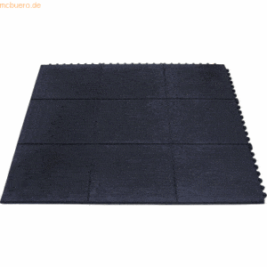 Miltex Arbeitsplatzmatte Yoga Solid Oil 90x90 cm schwarz