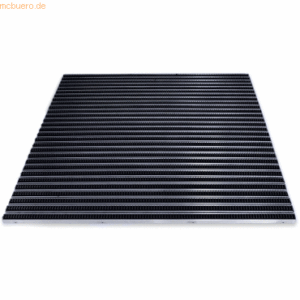 Miltex Abtretermatte Eazycare Brush schwarz 985x985mm aluminium