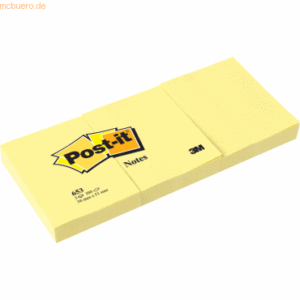 Post-it Notes Haftnotizen 38x51mm gelb 3x100 Blatt