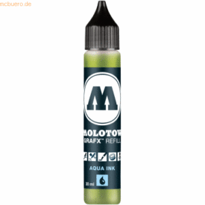 Molotow Nachfülltinte Aqua für Pump Softliner 30ml gelbgrün