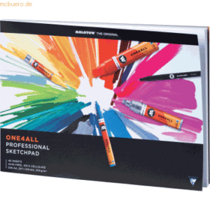 Molotow Professional Sketchpad One4All A4 quer 205 g/qm 40 Blatt