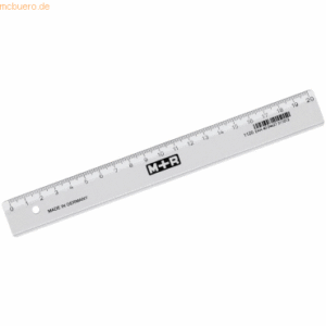 10 x M+R Lineal schmal 20cm glasklar