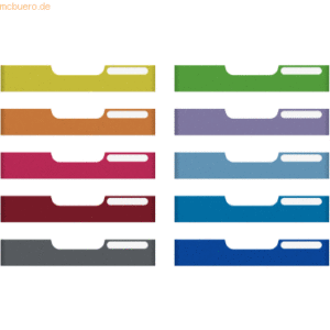 Exacompta Frontplatte Modulo A4 54mm farbig sortiert VE=10 Stück