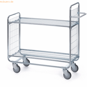 Helge Nyberg Gitterwagen Serie 100 2 Etagen 75x45cm silber