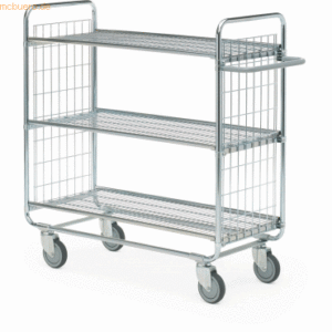 Helge Nyberg Gitterwagen Serie 100 3 Etagen 75x45cm silber