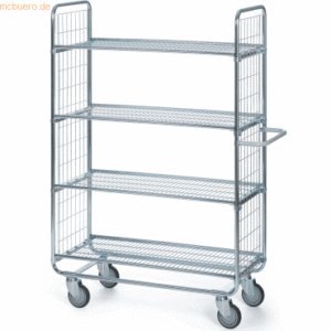 Helge Nyberg Gitterwagen Serie 100 4 Etagen 120x45cm silber