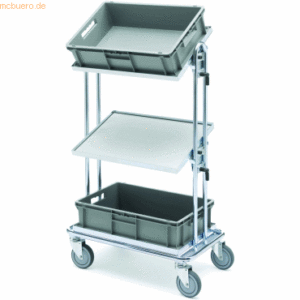 Helge Nyberg Montierwagen 3 Etagen 740x43x1165mm silber