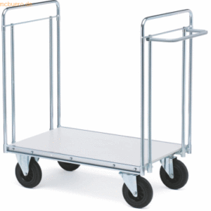 Helge Nyberg Stapelwagen Serie 400 Modell 55 1 Etage 120x60cm silber