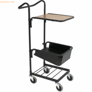 Wheely Miniwagen 1 Etage / 1 Aktenordneretage 41x35cm schwarz