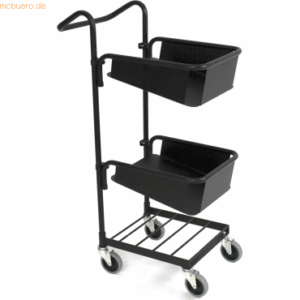 Wheely Miniwagen 2 Aktenordneretagen 41x35cm schwarz