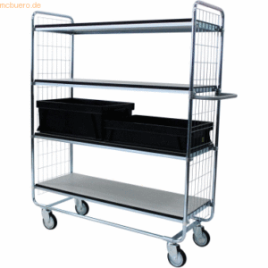 Helge Nyberg Etagenwagen ESD Serie 100 4 Etagen 120x43cm silber