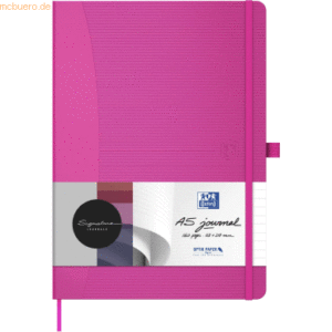 Oxford Geschäftsbuch Signature A5 80 Blatt 90g/qm liniert fuchsia