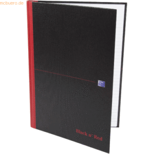 5 x Oxford Geschäftsbuch Black 'n Red A4 96 Blatt 90 g/qm kariert