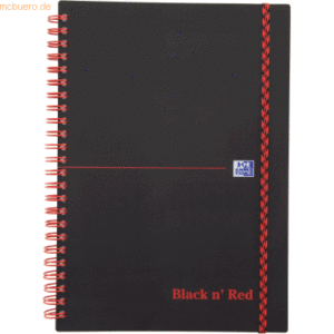 Oxford Spiralbuch Office Black 'n Red A5 liniert 8 mm 70 Blatt 90 g/qm