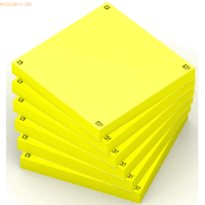 Oxford Haftnotizen Spot Notes 75x75mm 6x80 Blatt gelb