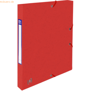 12 x Oxford Sammelbox Top File+ A4 25mm 390g/qm Multistrat rot