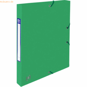 12 x Oxford Sammelbox Top File+ A4 25mm 390g/qm Multistrat grün