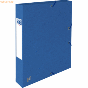 Oxford Sammelbox Top File+ A4 40mm 390g/qm Multistrat blau