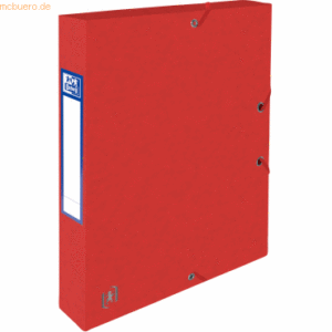 Oxford Sammelbox Top File+ A4 40mm 390g/qm Multistrat rot